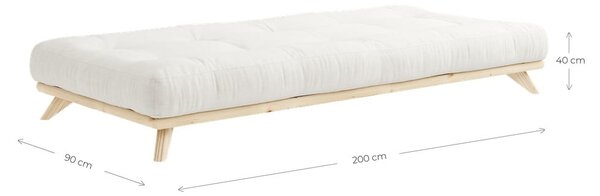Jednolôžková posteľ z borovicového dreva s roštom 90x200 cm Senza – Karup Design