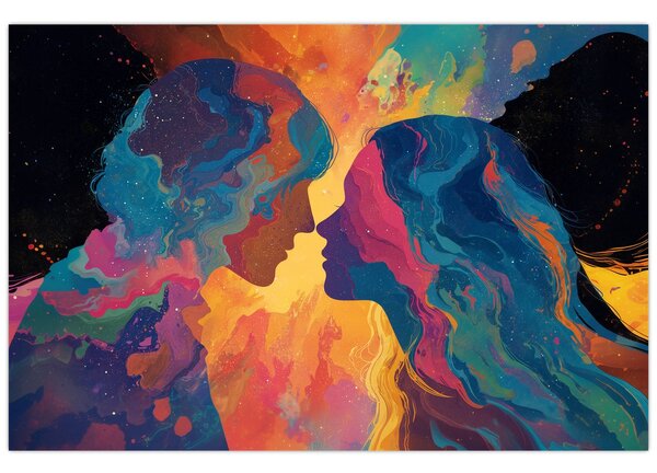 Obraz - Vesmírna láska (90x60 cm)
