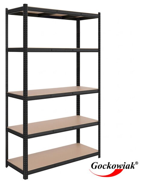 Regál 205x120x45 cm čierny