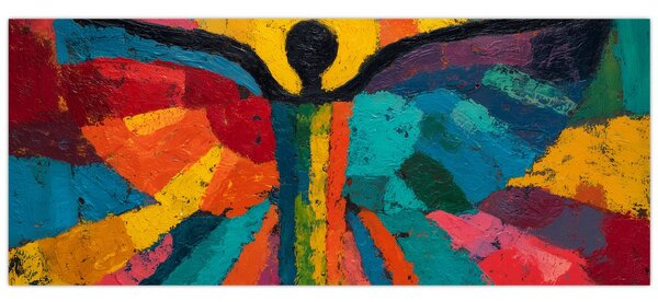 Obraz - Maľovaný anjel (120x50 cm)