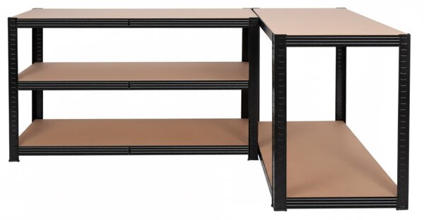 Regál 205x120x45 cm čierny
