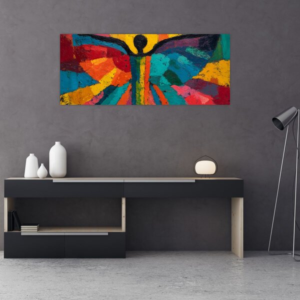 Obraz - Maľovaný anjel (120x50 cm)