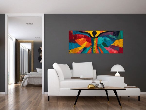 Obraz - Maľovaný anjel (120x50 cm)