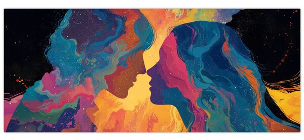 Obraz - Vesmírna láska (120x50 cm)