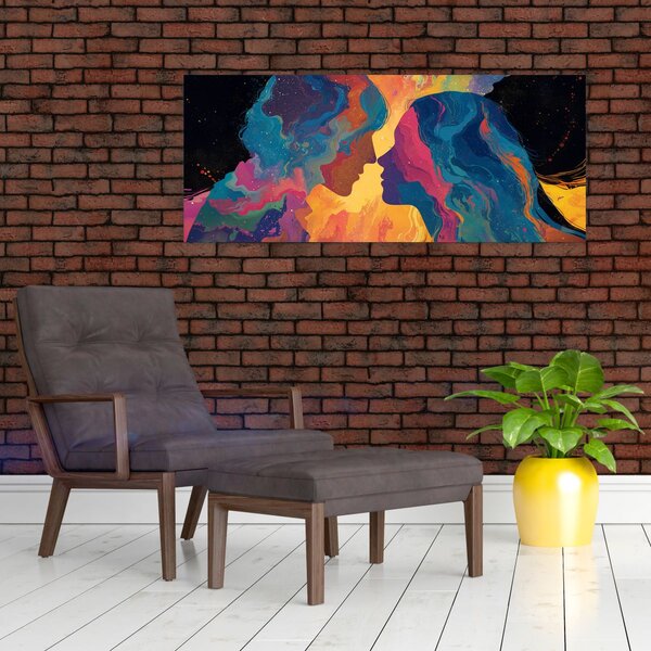 Obraz - Vesmírna láska (120x50 cm)