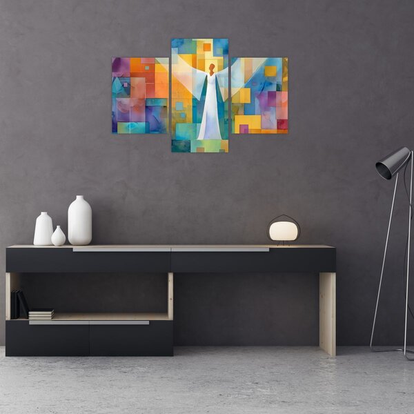 Obraz - Geometrický anjel (90x60 cm)