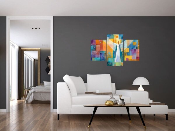 Obraz - Geometrický anjel (90x60 cm)