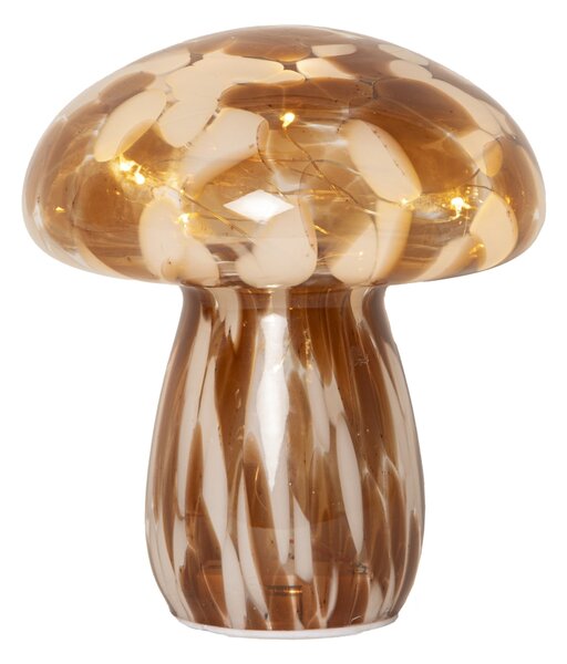 Svetelná LED dekorácia Funghi Brown Glass 17 cm