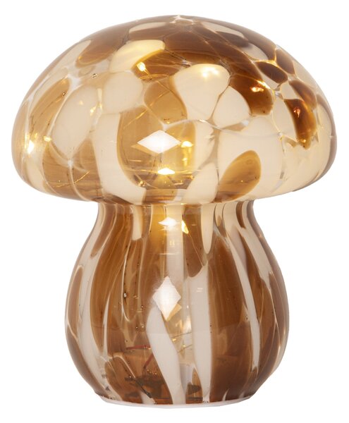 Svetelná LED dekorácia Funghi Brown Glass 15 cm