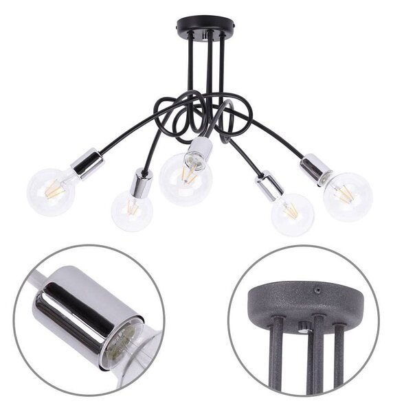 Stropné svietidlo Edison, výber z 3 farieb, ch