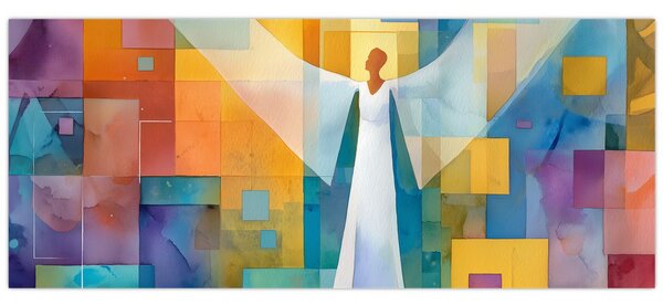 Obraz - Geometrický anjel (120x50 cm)