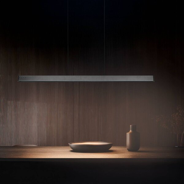 LED závesné svietidlo Donegal, čierne, dĺžka 150 cm,, Čierna, Obývacia izba / jedáleň, kov, Moderný, Závesné svietidlo