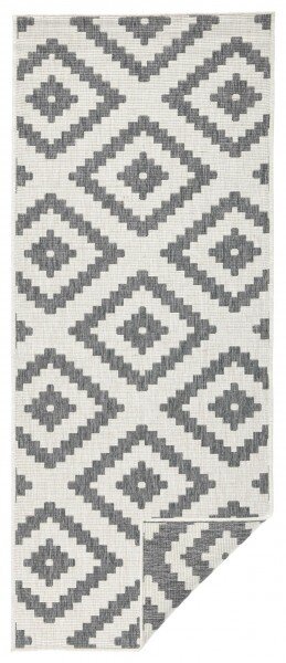 NORTHRUGS Kusový koberec Twin-Wendeteppiche 103132 grau creme – na von aj na doma - 200x290 cm