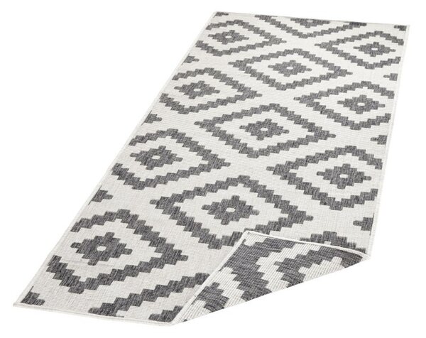 NORTHRUGS Kusový koberec Twin-Wendeteppiche 103132 grau creme – na von aj na doma - 200x290 cm