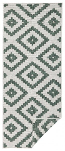Hanse Home , Kusový koberec Twin-Wendeteppiche 103131 grün creme – na von aj na doma, 80x350, zelená, chodba / predsieň