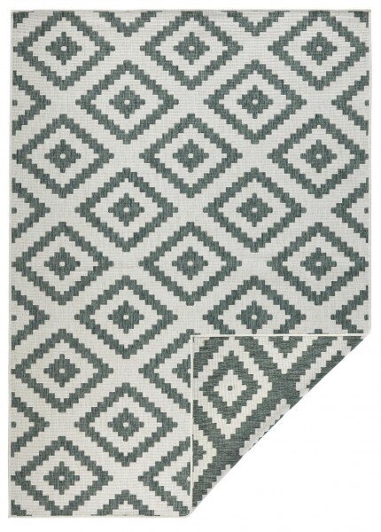 Hanse Home , Kusový koberec Twin-Wendeteppiche 103131 grün creme – na von aj na doma, 80x350, zelená, chodba / predsieň