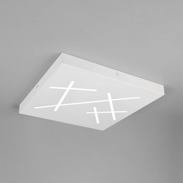 Trio Lighting stropné LED svetlo Snip, biele matné, dĺžka 50 cm, kov,, Biela / opálová, Obývacia izba / jedáleň, kov, Moderný, Stropné svetlo