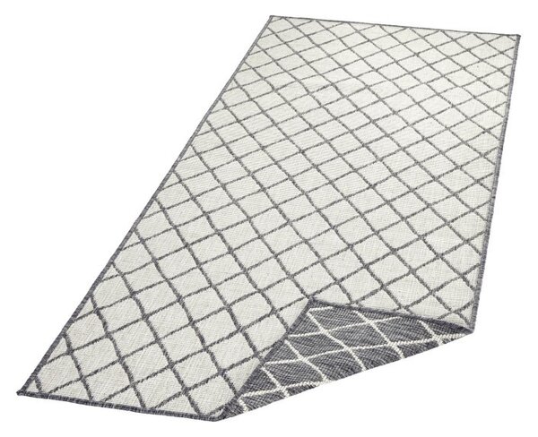 Hanse Home , Kusový koberec Twin-Wendeteppiche 103118 grau creme – na von aj na doma, 80x150, šedá, chodba / predsieň