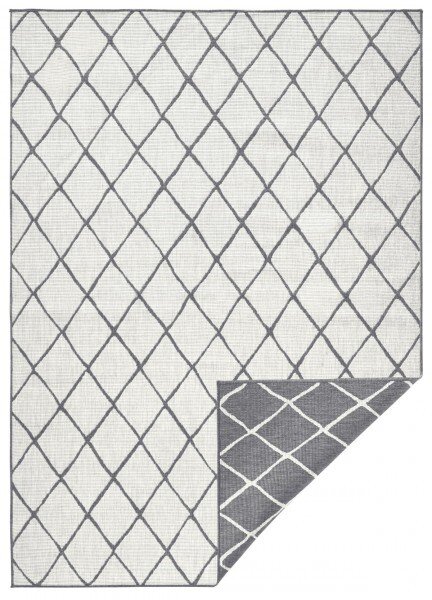 Hanse Home , Kusový koberec Twin-Wendeteppiche 103118 grau creme – na von aj na doma, 80x150, šedá, chodba / predsieň