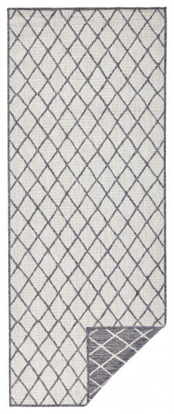 Hanse Home , Kusový koberec Twin-Wendeteppiche 103118 grau creme – na von aj na doma, 80x150, šedá, chodba / predsieň