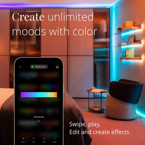 Twinkly TWD060STP-B - LED RGB Stmievateľný pásik DOTS 60xLED 3 m Wi-Fi USB