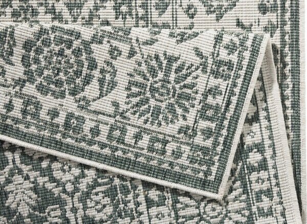 Hanse Home , Kusový koberec Twin-Wendeteppiche 103115 grün creme – na von aj na doma, 80x250, zelená, chodba / predsieň