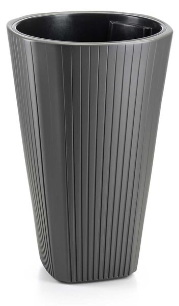 PLASTOVÝ KVETINÁČ MORA 39X61 CM ANTRACITOVÁ