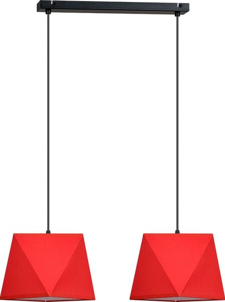 Závesné svietidlo Diamond, 2x textilné tienidlo (mix 5 farieb), (výber z 2 farieb konštrukcie)