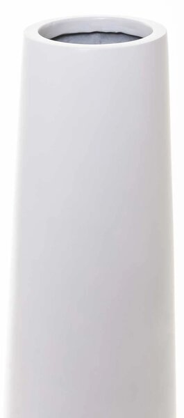 Vysoká váza ISONDRA, sklolaminát, výška 100 cm, biela