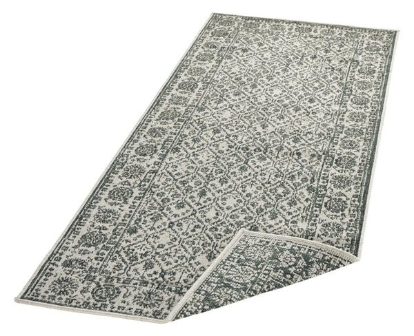 Hanse Home , Kusový koberec Twin-Wendeteppiche 103115 grün creme – na von aj na doma, 80x250, zelená, chodba / predsieň