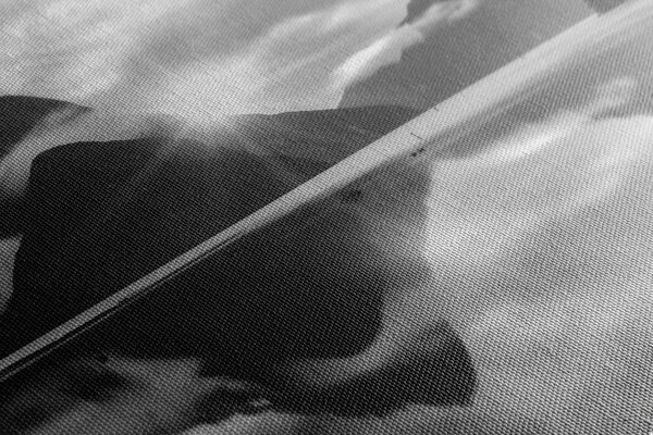 Obraz Milford Sound při východu slunce v čiernobielom prevedení