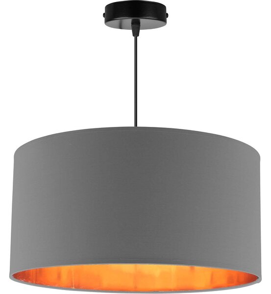 Závesné svietidlo Shade, 1x textilné tienidlo (výber zo 4 farieb), (výber z 3 farieb konštrukcie), (fi 40cm), g