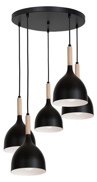Luster na lanku NOAK WOOD 5xE27/60W/230V