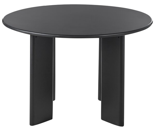 Jedálenský stôl čierny MDF oceľový rám ø 120 cm okrúhly moderný škandinávsky štýl