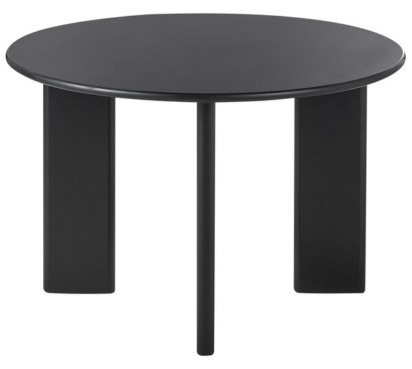 Jedálenský stôl čierny MDF oceľový rám ø 120 cm okrúhly moderný škandinávsky štýl