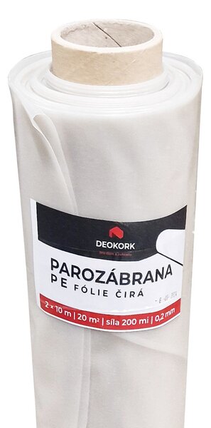 Parozábrana PE FÓLIA číra rolka hr. 0,2 mm 2 × 10 m