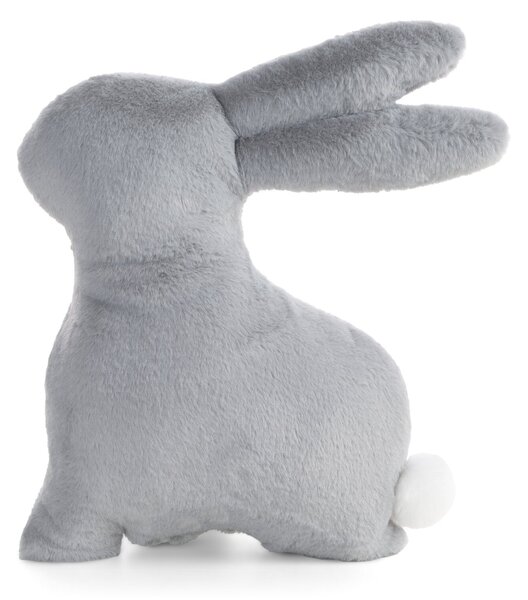 VEĽKONOČNÝ VANKÚŠ RABBIT 35X39 CM STRIEBORNÁ