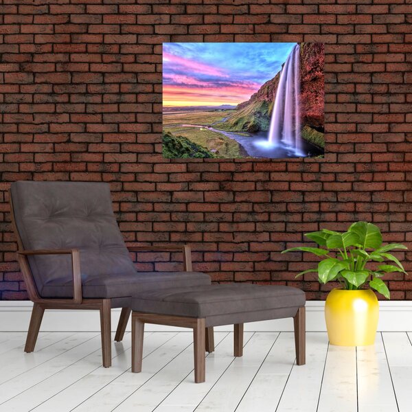 Obraz - Vodopád Seljalandsfoss (70x50 cm)