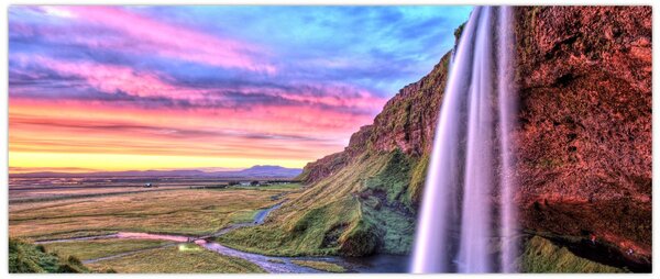 Obraz - Vodopád Seljalandsfoss (120x50 cm)