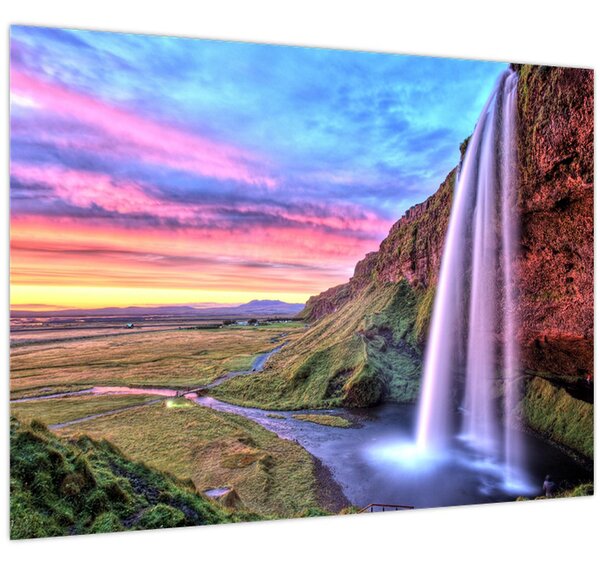 Obraz - Vodopád Seljalandsfoss (70x50 cm)