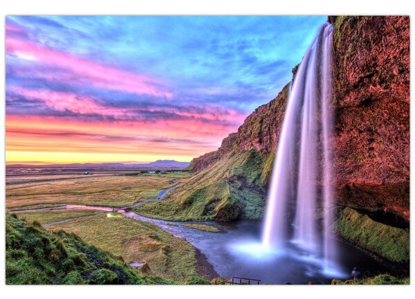 Obraz - Vodopád Seljalandsfoss (90x60 cm)
