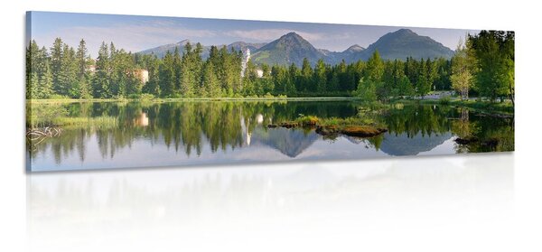Obraz nádherná panoráma hôr pri jazere