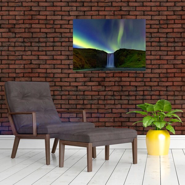 Obraz - Polárna žiara na Islande (70x50 cm)