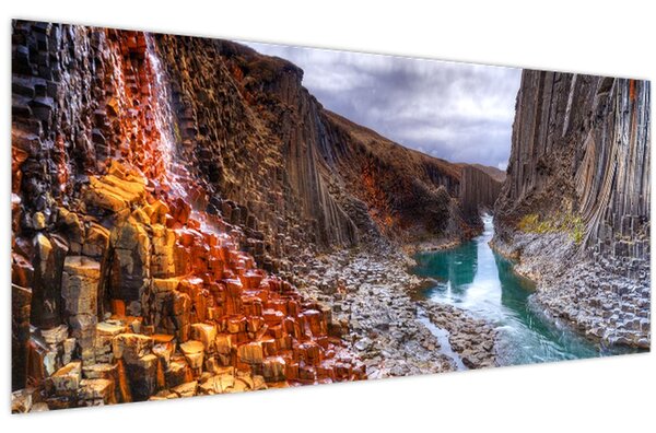 Obraz - kaňon Studlagil (120x50 cm)