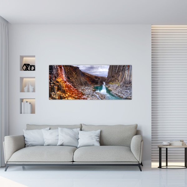 Obraz - kaňon Studlagil (120x50 cm)