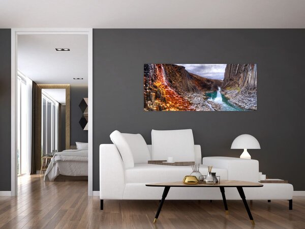 Obraz - kaňon Studlagil (120x50 cm)
