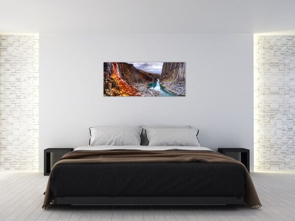 Obraz - kaňon Studlagil (120x50 cm)