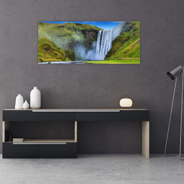 Obraz - Vodopád Seljalandsfoss (120x50 cm)
