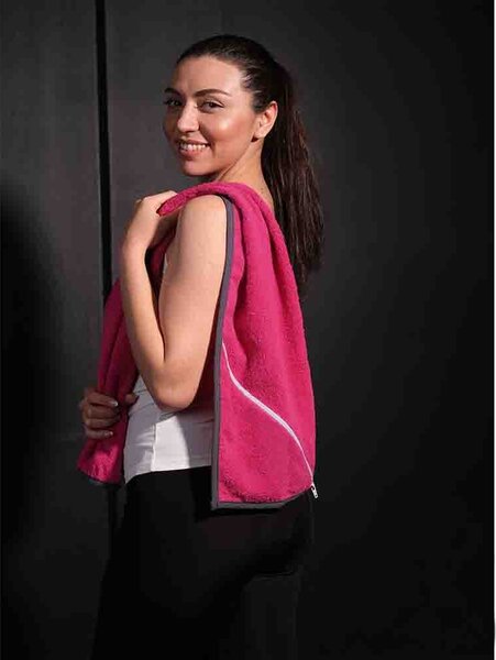 RÝCHLOSCHNÚCI BAVLNENÝ UTERÁK SPORT 30X110 CM RUŽOVÁ