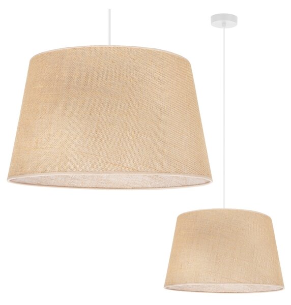 Závesné svietidlo Juta, 1x jutové tienidlo, (fi 44cm), w